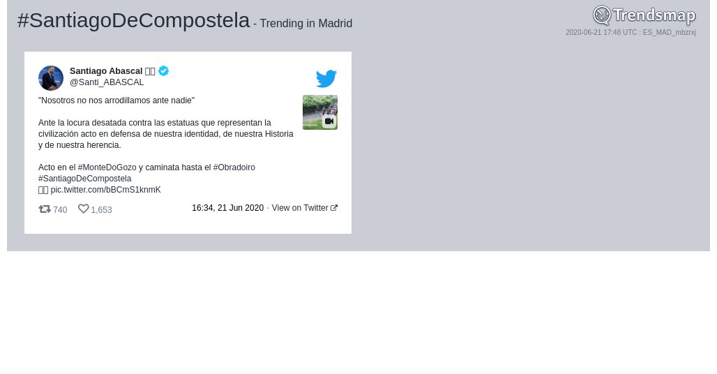 Trendsmap Madrid tweet media
