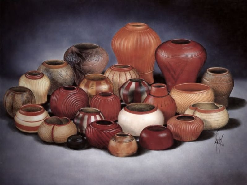 Les toutes céramiques sont les « Barra » et « Locona ».La première servait exclusivement à stocker le cacao, la seconde avait un usage général.Leur forme s’inspire d’une calebasse.