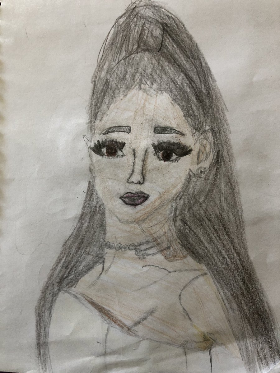 Not sure where she gets it from but my 11 y/o daughter Charlie has some mad drawing skills ❤️@ArianaGrande
