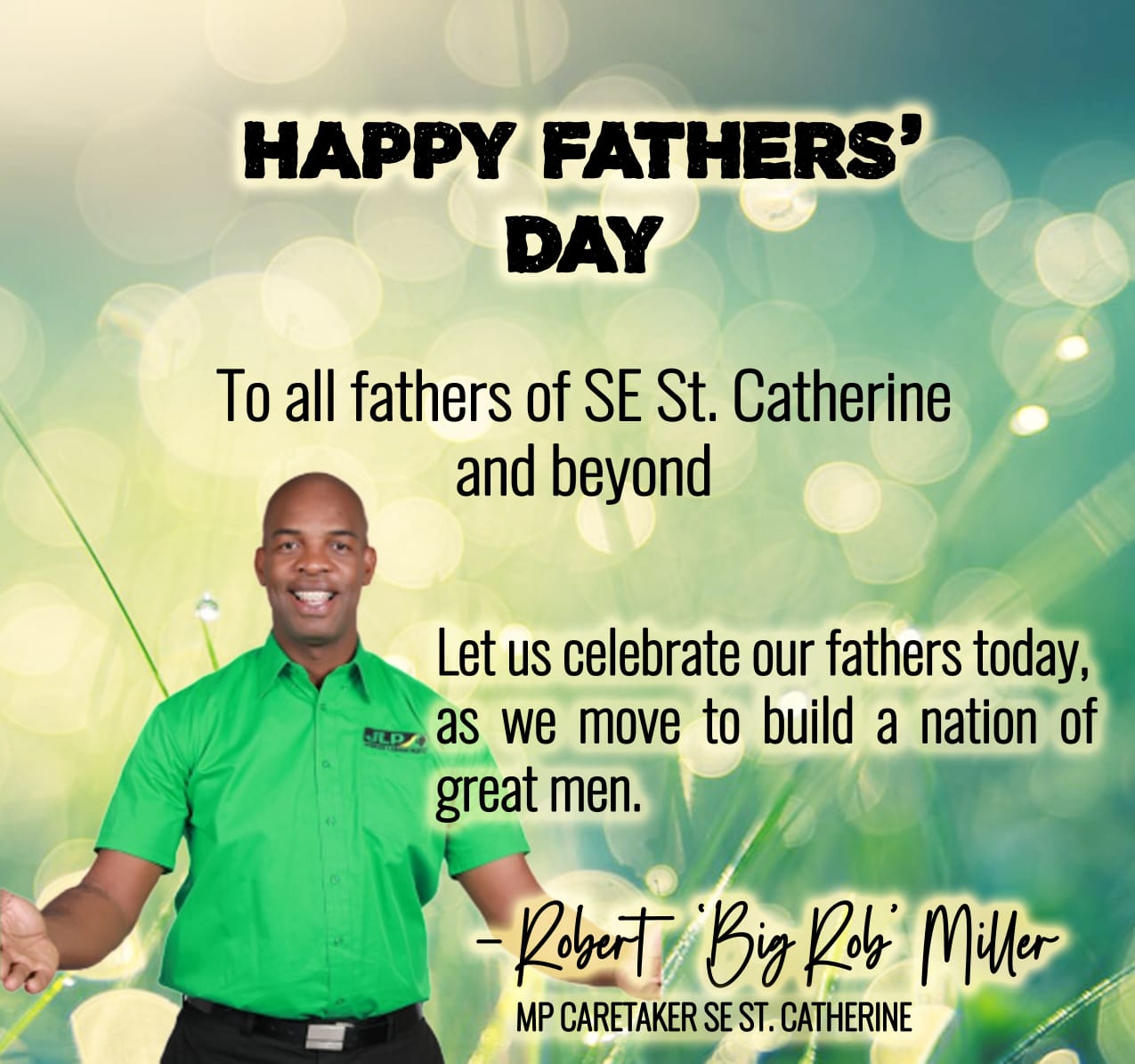 Robert Miller Pa Twitter Wishing All Fathers A Happy Fathers Day Continue Being The Father The Family And Jamaica Need Happyfathersday Happyfathersday Millertime Southeaststcatherine Bigrob T Co Escode1dap Twitter