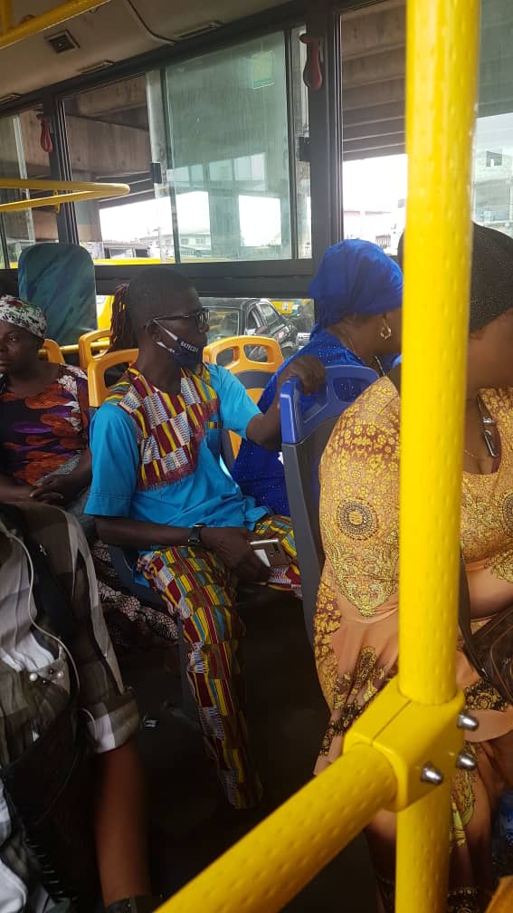 BRT is worse. You would expect that  @followlasg should have control over this as Lagos issued regulations on spacing in public buses, but with a consequent price hike. Many BRT buses have reverted to full capacity but interestingly retained hiked prices - another extortion.