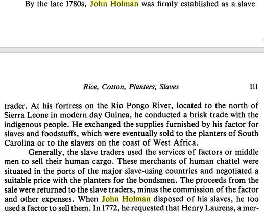 He was a Londoner who left Britain & settled on Guinea's Pongo River in the 1760s. He became a slaver & merchant, eventually becoming very well-established in the 1780s, with a fortress on the Pongo River and economic influence over/control of nearby islands.