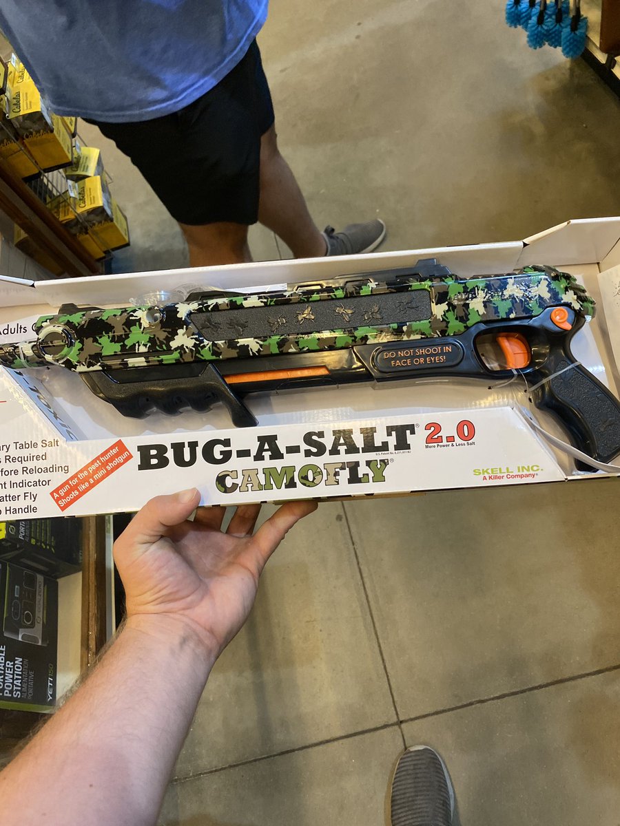 hunter_duke_'s tweet photo. A southern Father’s Day is getting your dad the camo salt gun to kill flys he’s been talking about forever. Love you Dad. Happy Father’s Day @jasonsduke https://t.co/hqseDSmtvO
