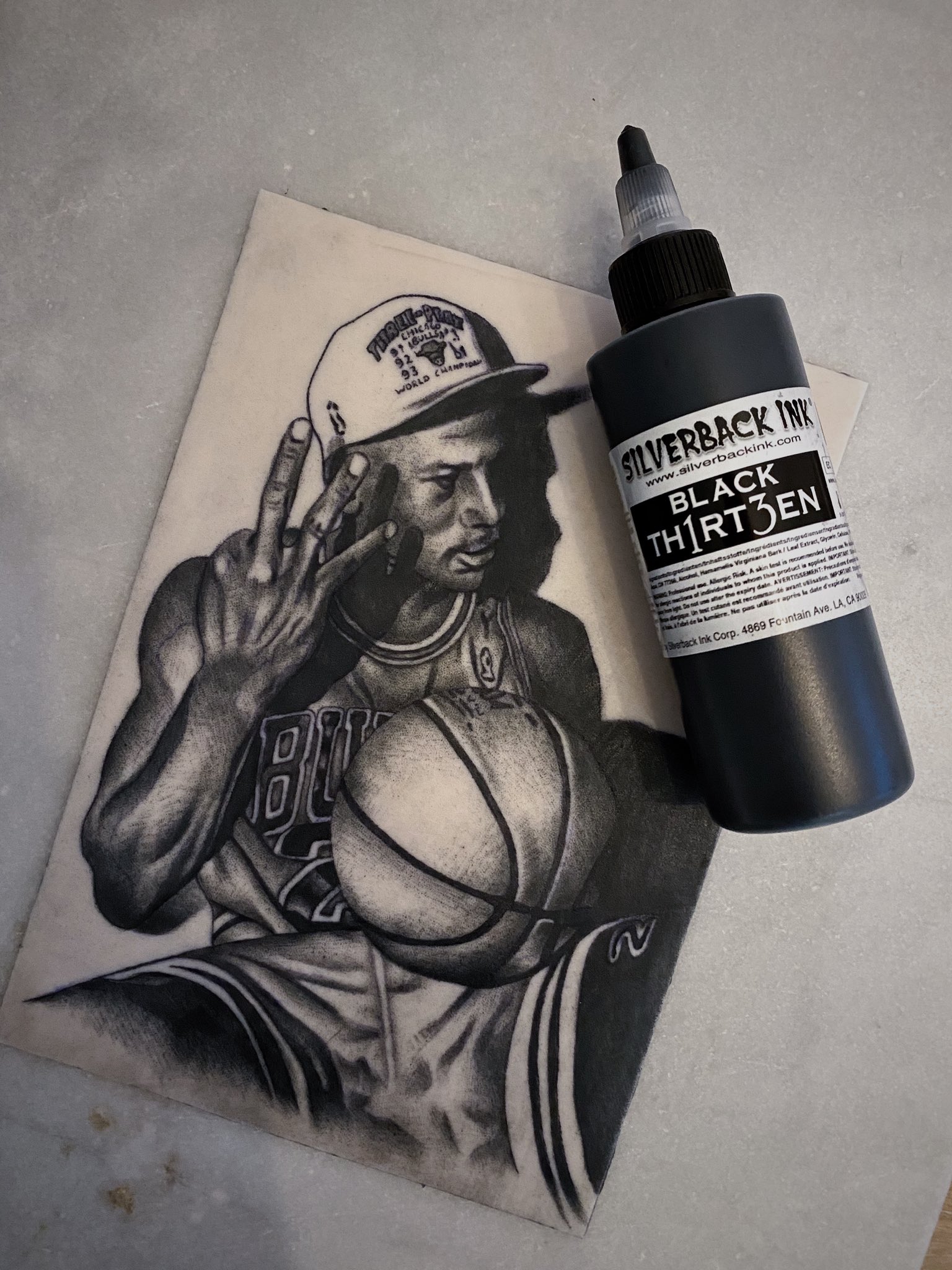 Grant Butler on X: Michael Jordan piece on fake skin, really enjoyed this!  Can't wait to get back to work 🏀✍🏻 . . . #michaeljordan #thelastdance  #nba #basketball #portrait #tattoo #reelskin #art #
