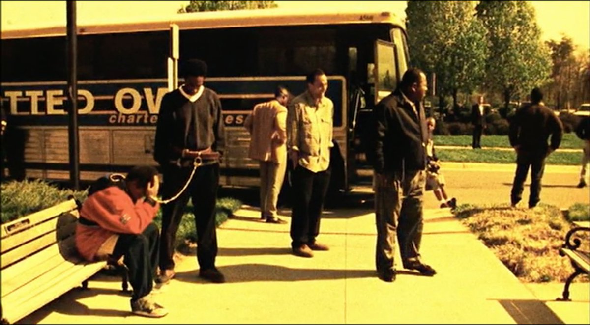 Much like DA 5 BLOODS, his 1996 film GET ON THE BUS features another group of men on a journey, this one a bus ride to Washington DC’s Million Man March. Here, father and son—Evan & Evan Jr.—are passengers chained together as part of the latter’s 72-hour parole.