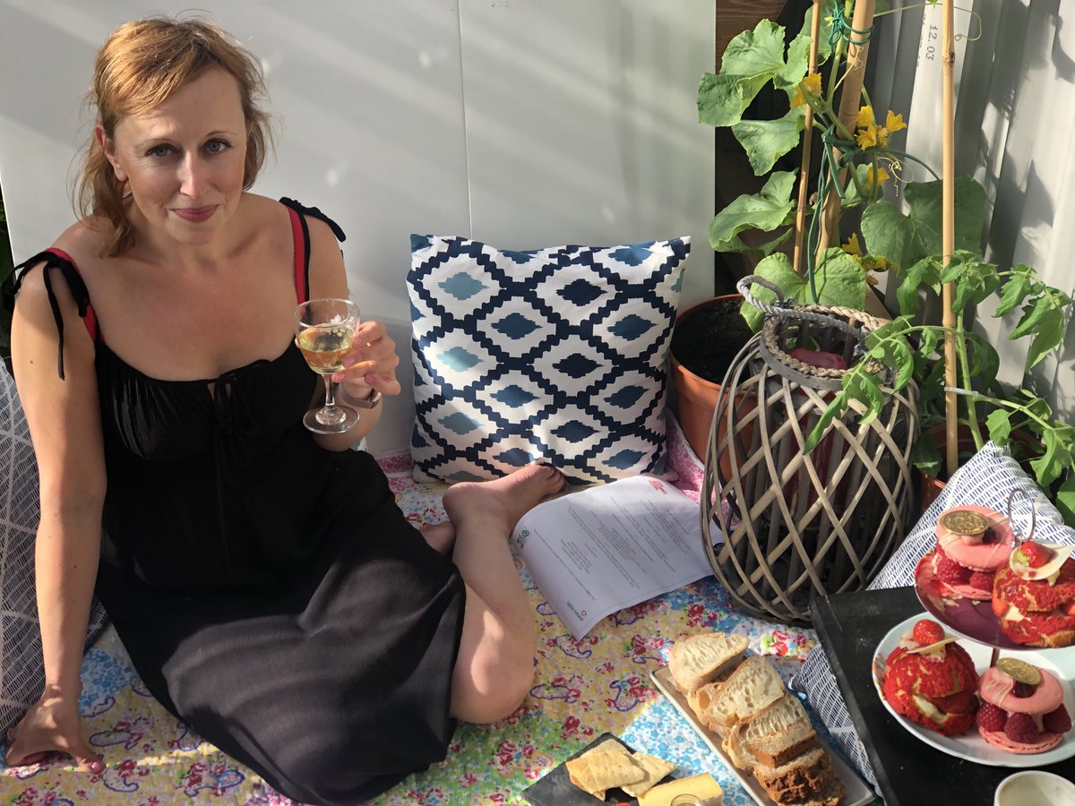 Dorasbeag's tweet photo. Enjoying @CorkMidsummer long table at home or the pandemic picnic, in my garden shed. Delicious out of the box thinking #corkslongtable https://t.co/cxviGqQZgu