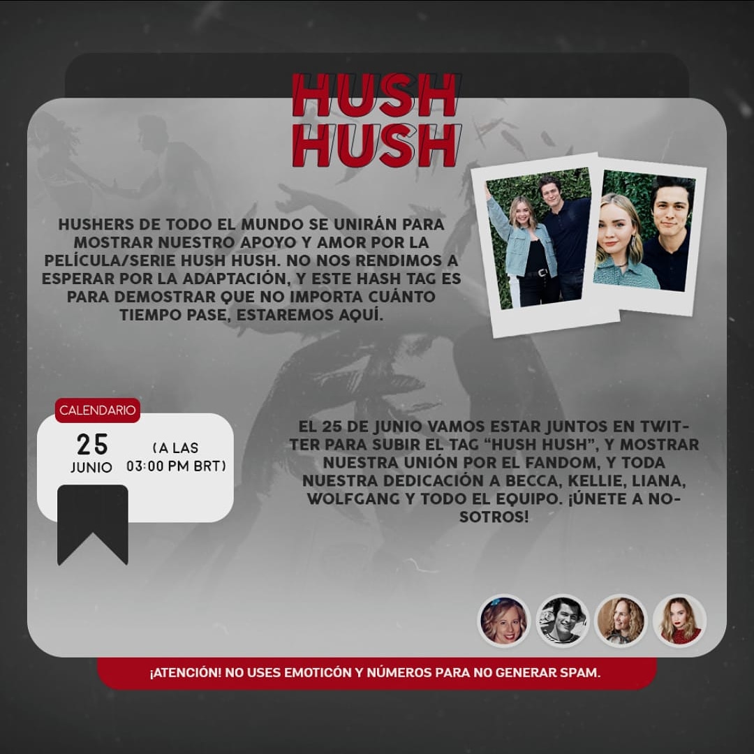 hushhusharg_'s tweet image. AVISO IMPORTANTE, el próximo 25 de junio a la 15.00 hs arg. estaremos haciendo tendencia!! (toda la info está en la foto)
#hushhush #patchcipriano #noragrey #wolfgangnovogratz #lianaliberato