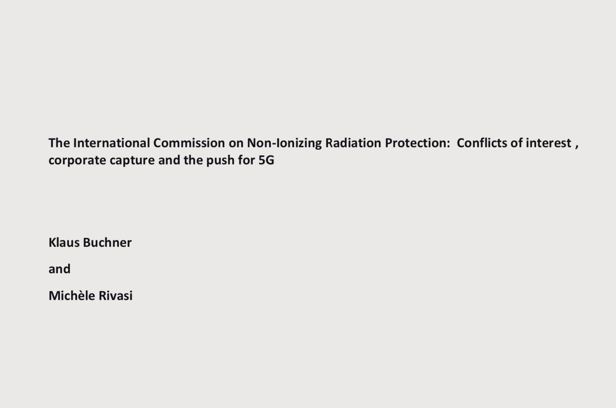 O_Grigoriev's tweet photo. #ICNIRP - The International Commission on Non-Ionizing Radiation Protection: Conflicts of interest, corporate interests and the push for #5G. The report of Members of the #European #Parliament and financed by the Greens/EfA group in the European Parliament
https://t.co/0TtsTREq5J https://t.co/bpYRKcIuLc