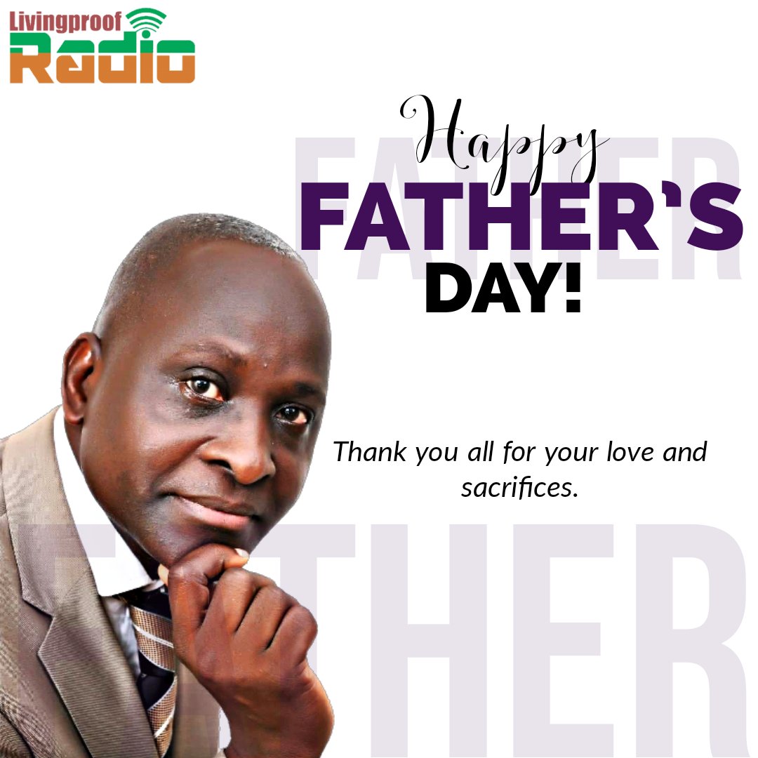 livingprofradio's tweet photo. Happy Father's Day!

Thank you all for your love and sacrifices.

From Livingproof Radio

#fathersday #fathers #covid19 #livingproofradio #onlineradio https://t.co/BpWXsrYMfB