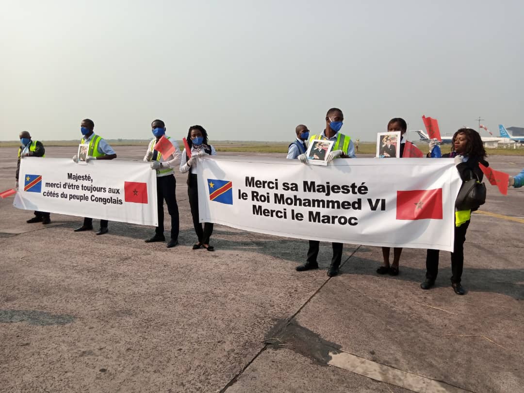 The medical aid reached Kinshasa on June 16th where it was met by the Minister of Scientific Research HE José Mpanda Kabangue, Minister of State &for Foreign Affairs, HE Marie Tumba Nzeza, Special Advisor to the Head of State's on Health and Task Force Coordinator, Roger Kamba.
