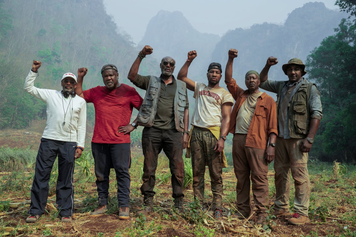 DA 5 BLOODS, starring Delroy Lindo, Clarke Peters, Norm Lewis, Isiah Whitlock Jr., and Jonathan Majors, is now on Netflix.