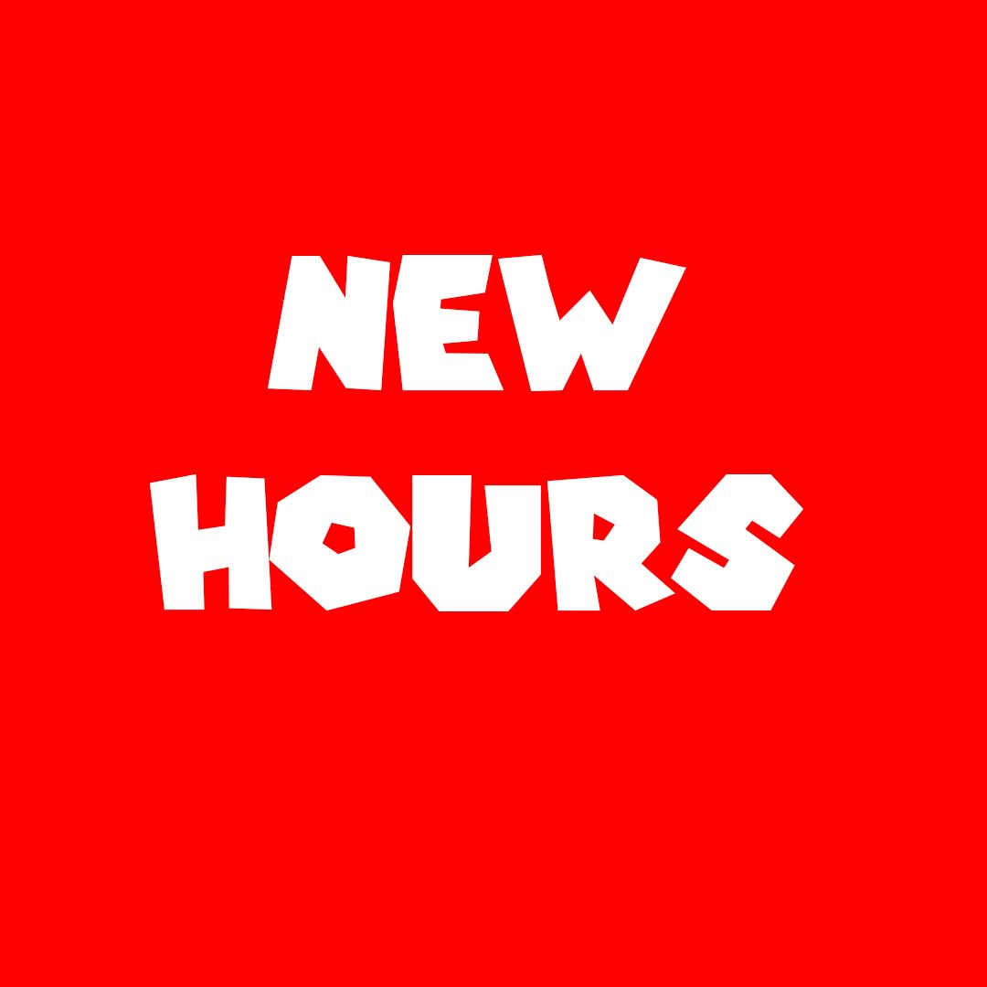 We're extending our hours! We will now be open Mondays and later on Friday &amp; Saturday. Here is the new schedule:

Sunday to Thursday: 12 pm-8 pm
Friday: 12 pm-9 pm
Saturday: 12 pm-9 pm

Stop by this week for some #alfresco dining on our patio, curbside #carryout, or #delivery!