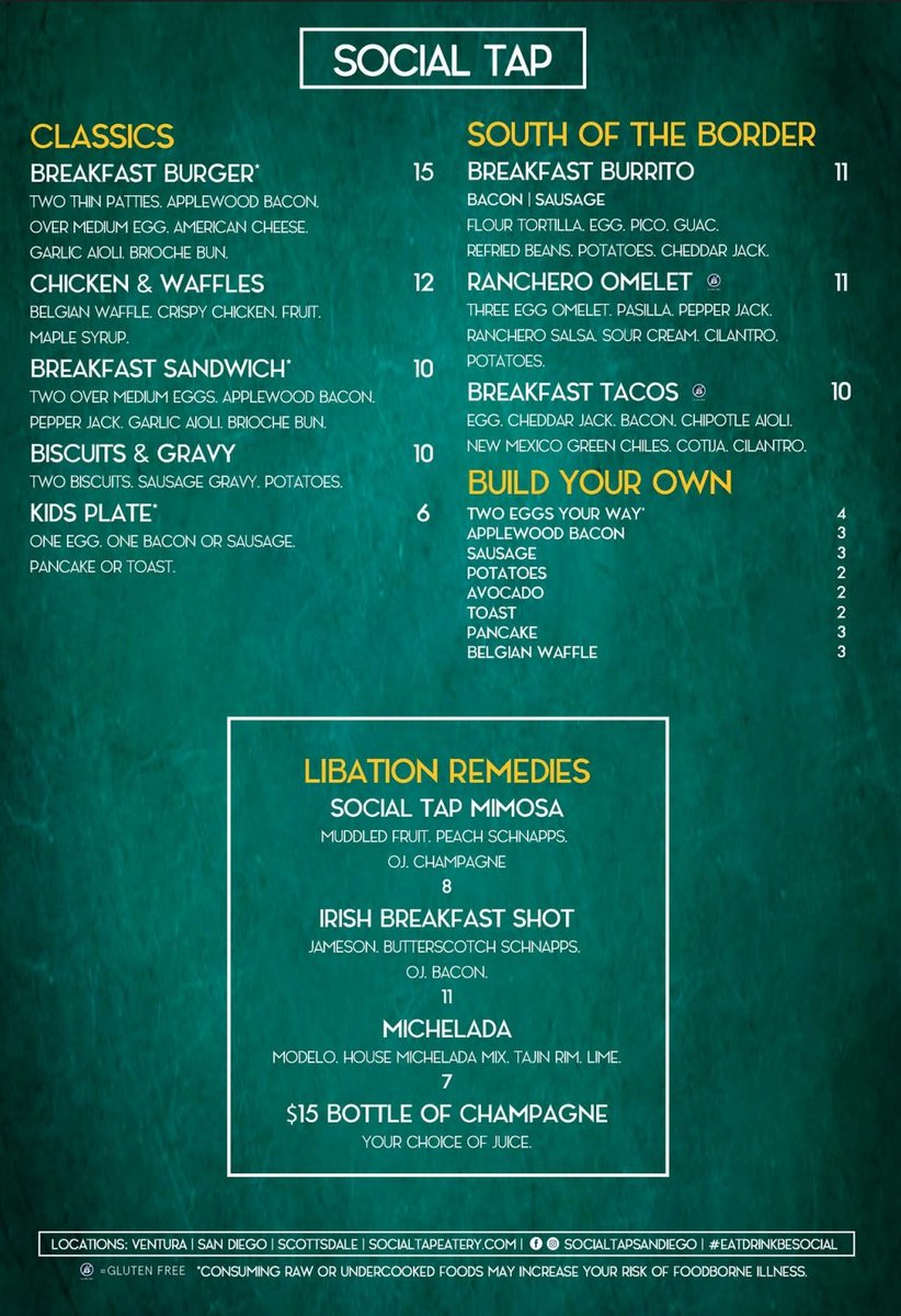SocialTapSD's tweet photo. Father's Day means Dad Eats for FREE @ Social Tap! 

Join us for Brunch and then Come Back for Happy Hour!

20% off Your Entire Tab from 3:00 - 5:00! 🍻🥂🍔

815 J Street

https://t.co/stQKKFH1C4

#socialtapsandiego https://t.co/ZlvEKWRp5U