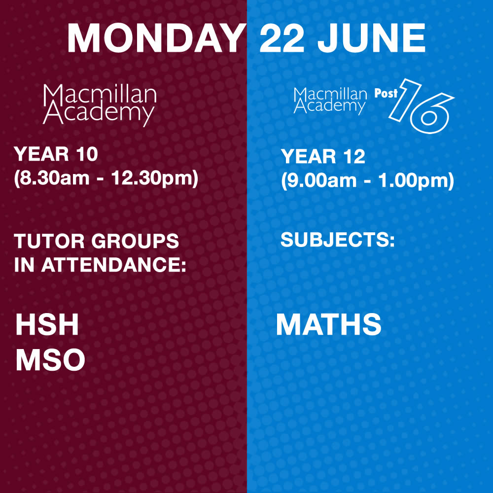 Tomorrow sees the start of the 2nd week of Year 10 &amp; 12 sessions at the academy. 

The full schedule can be found below:

Year 10 Schedule: tinyurl.com/ycw4qder
Year 12 Schedule: tinyurl.com/ybrvz3dp

We can’t wait to see our students again!