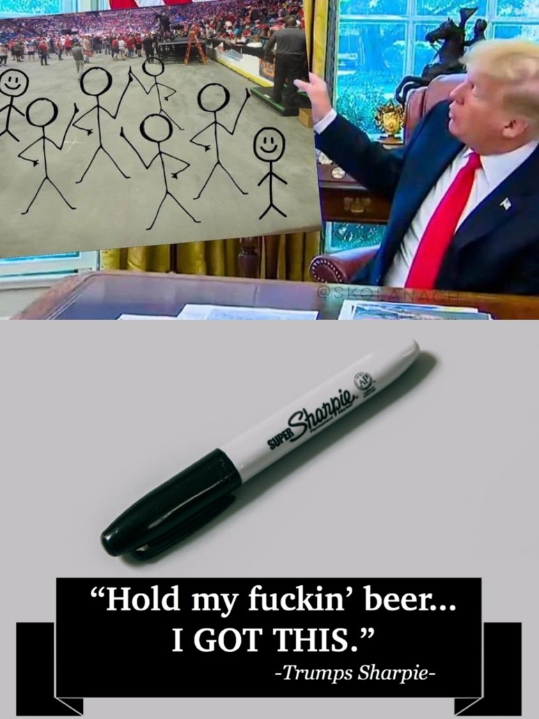 SHARPIEofTheUSA's tweet photo. @santiagomayer_ #Potus #EveryonesLaughingAtYouDonald #TulsaRallyFlop #TrumpMeltdown #Emptyseats #kpopstans #Trump #TrumpsSHARPIE #SharpieKnows https://t.co/bjRc62UTB7