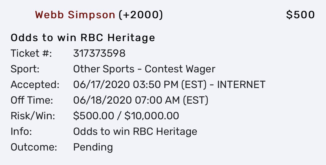 SA247LLC's tweet photo. Huge Sunday for The SA 24/7 Team

If Poulter wins tourney:
+$36,500 💰

If Simpson wins tourney:
+$14,000 💰

If either hit we’re giving away $100 to 5 followers who follow rules👇
-Must like/retweet
-Must follow @SA247LLC @SA247Futbol @SA247DFS 
#SA247Giveaways #PGA https://t.co/nJGyTRSaJv