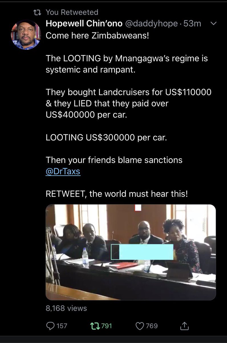 FoxLion2028's tweet photo. @MthuliNcube Tell us about the US$400k per car? What happened Mthuli? Why did you sign those invoices? Who benefited from the #CrocoGate https://t.co/1KQ6HrMD4t