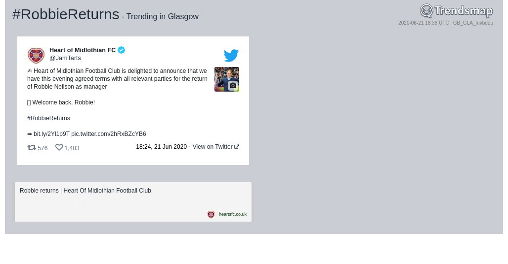 #robbiereturns is now trending in #Glasgow

trendsmap.com/r/GB_GLA_mvbdpu