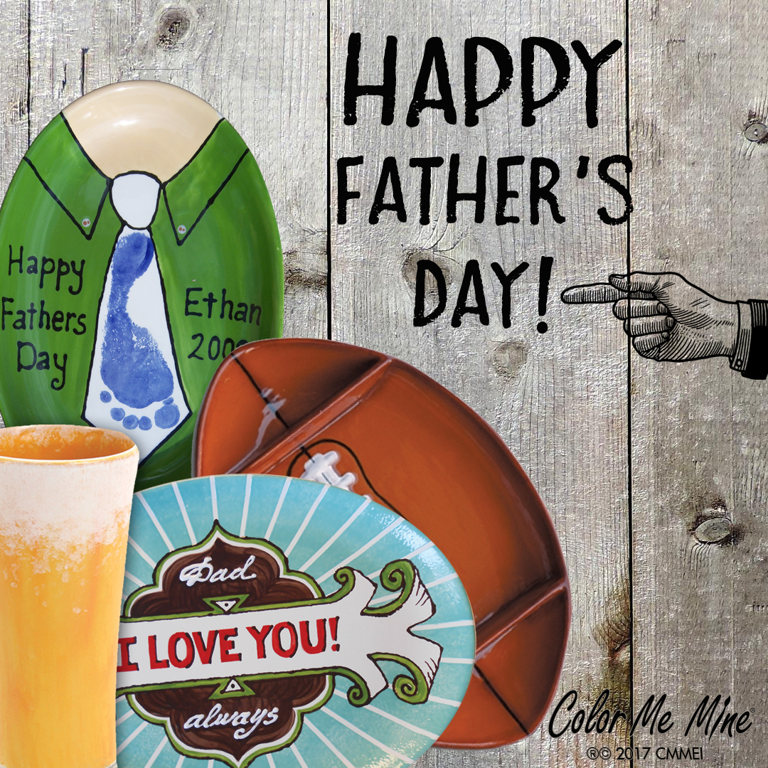 Happy Father's Day to all the dads and father figures and THANK YOU for all that you do! #colormemine #potterypainting #fathersday  #fathers #happyfathersday