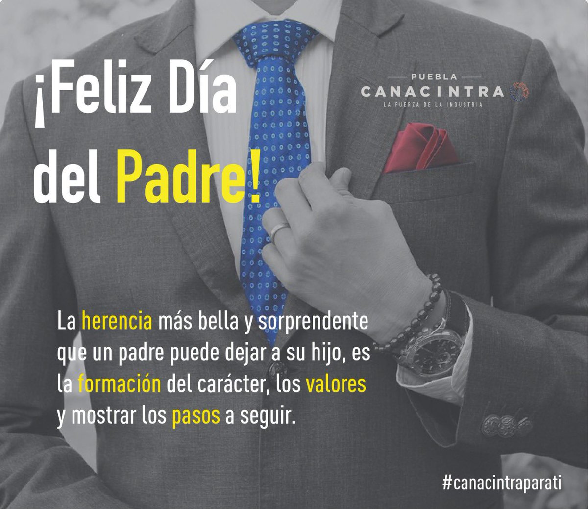 canacintrap's tweet photo. La fuerza de la industria en Puebla,  #felicita a todos los #papás hoy en su #día. 

Su fuerza y compromiso son el pilar de una sociedad con un futuro esperanzador. 

#canacintraparati #FelizDiaDelPadre #diadelpadre https://t.co/IXbUuVEKt3