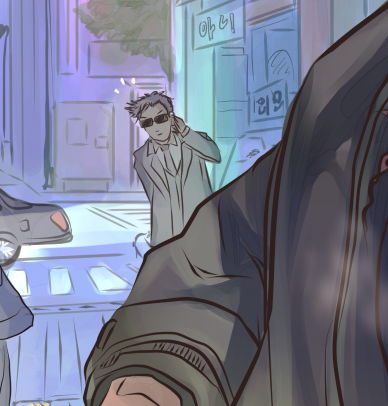 franjipanitree's tweet photo. A first for Jumin-
He randomly bought Chicken&amp;Beer.
Alas, they were immediately recognized. 😵

*Commission piece* https://t.co/BBObub9bFp