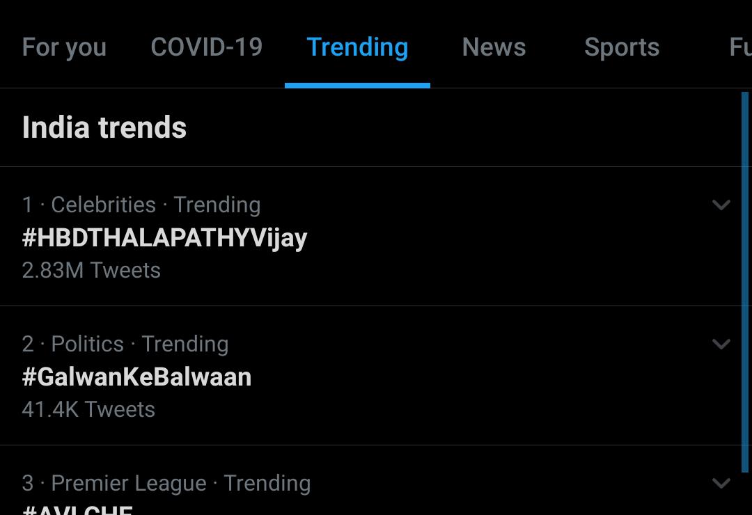 hero_lip's tweet photo. India Trending Ye Naamatha🔥🔥🔥🔥🔥#HBDTHALAPATHYVijay https://t.co/bmeX6IjllC