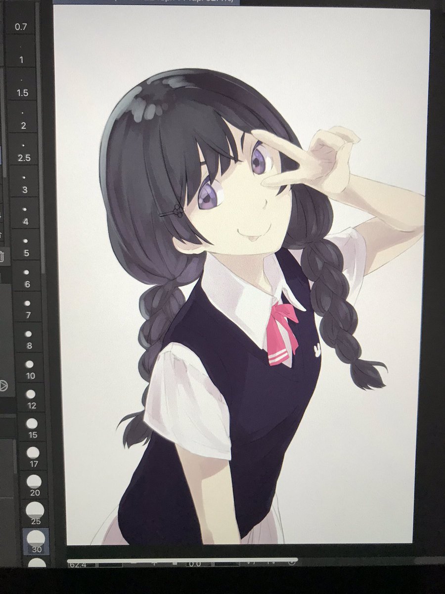 やっぱり線画を描くのは大事な事なんだなって思った。
ラフの上から厚塗りするのも楽しいんだがなぁ 