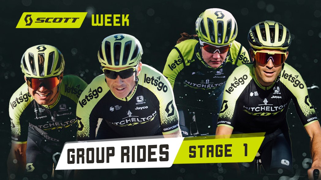 GreenEDGEteam's tweet photo. #SCOTTWeek continues tomorrow as Stage 1 gets underway! 🏁

There's a number of group rides to join throughout the day with the likes of Michael Albasini, @JackBauerNZ, @nick_schultz5, @JessRoberts_99, @CallumScotson all in action! 🙌

Full event list 🔗 https://t.co/6zfzPngFqr https://t.co/7icJN4JQnN
