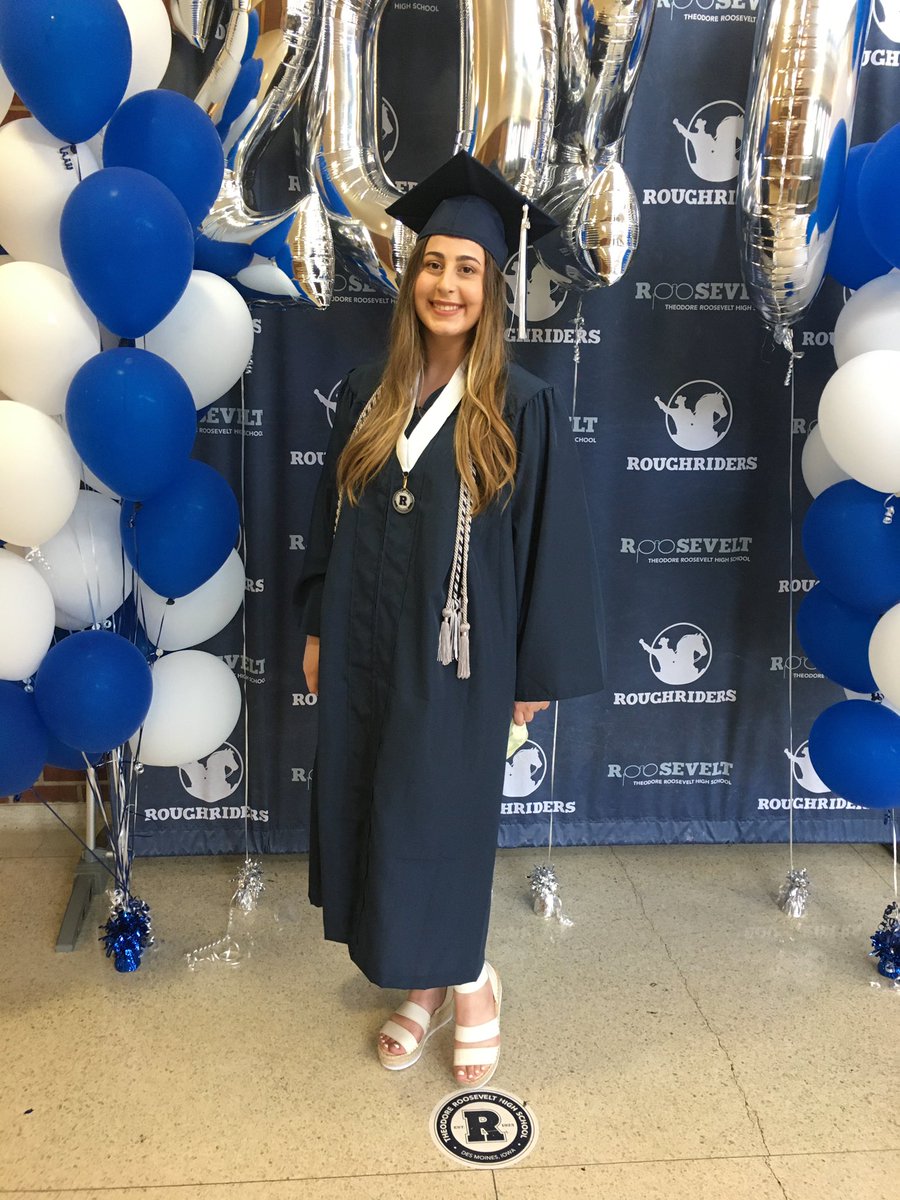 A special shoutout to <a href="/Irmaomerasevic/">Irma Omerasevic</a>  on her graduation yesterday! Irma was our <a href="/GEARUP_Iowa/">GEAR UP Iowa</a> <a href="/AmeriCorps/">AmeriCorps</a> Student Leader for the 2019-20 school year! Irma helped to support the college-going culture at <a href="/DSMRoosevelt/">Des Moines Roosevelt</a>! Congrats and best wishes to you, Irma! 💙🤍#GEARUPWorks