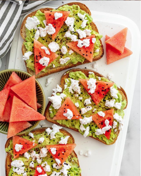 WatermelonBoard's tweet image. ⁣Valerie of Vegan Travel Eats, put her spin on our Watermelon Avocado Toast by adding vegan feta, chili powder &amp;amp; black sesame seeds for our #WatermelonRecipeContest.  😍 🥑 🍉⁣
Find out how you can enter at watermelon.org