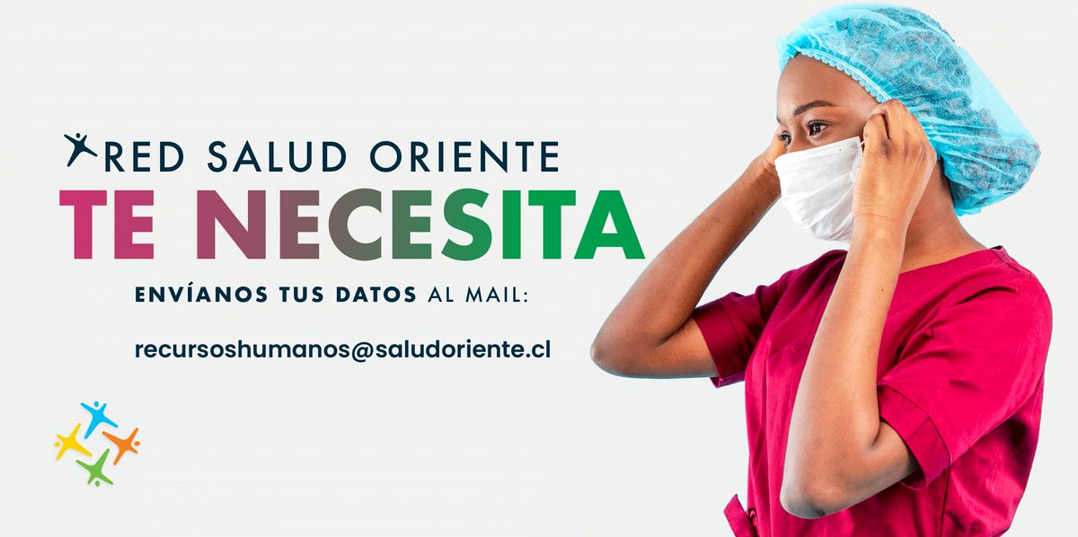 #TuSaludTuRedOriente Si eres TENS, odontólogo, alumno/a de 4° año de Enfermería y 6° año de Medicina, en la Red Oriente te necesitamos para trabajar con nosotros y colaborarnos en enfrentar la pandemia #COVID_19. Manda tu currículum al correo de la gráfica 👇