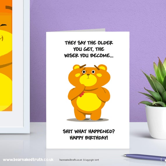 "They Say The Older You Get, The Wiser You Become..." 👴
We love a little bit of Bear Faced Cheek! etsy.me/2LVsxFr #birthday