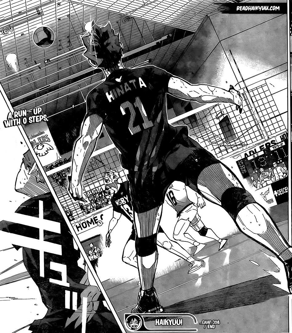 Haikyuu!! Chapter 398

Hinata standing tall and proud on this last page, having defeated the attack of one of his oldest rivals, who also happens to be an Olympic-level spiker. FREAKING DOPE!!! 