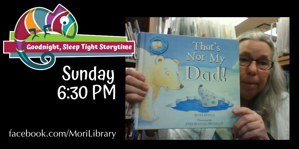 MoriLibrary's tweet photo. Happy Father's Day!
Join Margaret on Facebook this evening for a special Father's Day Good Night, Sleep Tight Storytime, That's Not My Dad by @PeterBently. 
 #childrensbooks #kidlit #storytime #fathersday #happyfathersday #dad https://t.co/ky2FqG8ziM