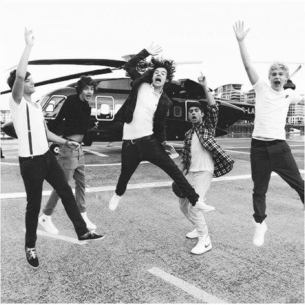 a thread of the boys in b&w;