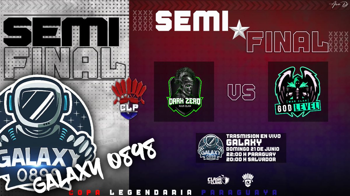 Hoy se enfrentan los 2 últimos clanes que buscan su pase a la final de la CLP 🇵🇾 💣

En una super guerra se enfrentan:

<a href="/ZeroFamily05/">Dark Zero War Clan</a> vs <a href="/Godlevelcoc/">GoD LeVeL</a>

Canal de transmisión: @galaxy0898

No se lo pierdan!!