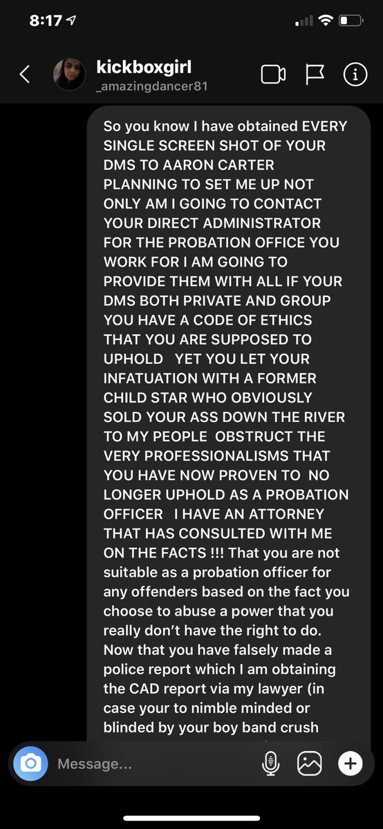 PRANKCALLMAFIA's tweet photo. @ganvaltv look at this hippy probation officer using her government job to help her child hood star lol kickbox girl your a probation officer and I have EVERY PLOT PLOY AND PLAN YOU HAVE EVER DM OR CHATTED ABOUT    WELL HERE LET ME MAKE MY MESSAGE TO YOUR CROOKED ASS PUBLIC https://t.co/8Up7tVx770