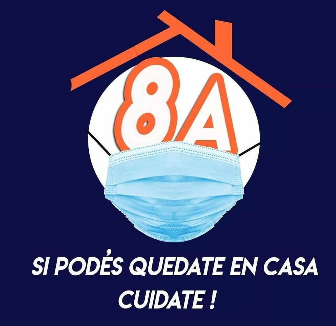 8aLista's tweet image. Si podes quedate en casa.
Entre todos salimos de esta