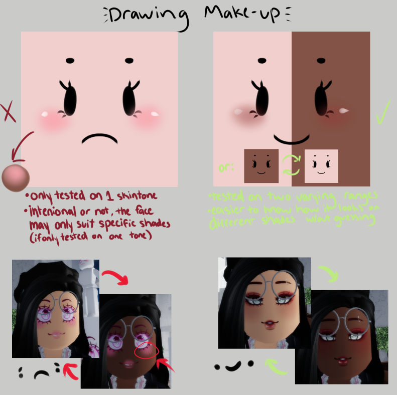 Emmie On Twitter Also Showing Your Makeup On Different Skin Tones Doesn T Change Anything If Your Makeup Doesn T Fit Dark Skin Tones In The First Place You Can T Just Display Your - how to change skin tone on roblox