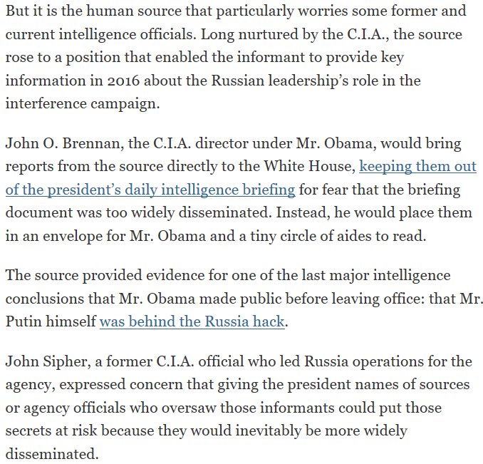 61/ The article voices concerns from various officials in the intelligence community, including concerns that the decisions and motives of analysts will be subject to scrutiny. Significantly, it mentions Smolenkov's intel and concerns about secrets related to it being revealed