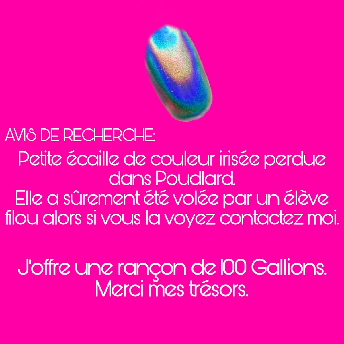 S'il vous plaît 😢 j'ai perdu mon écaille fantaisie...