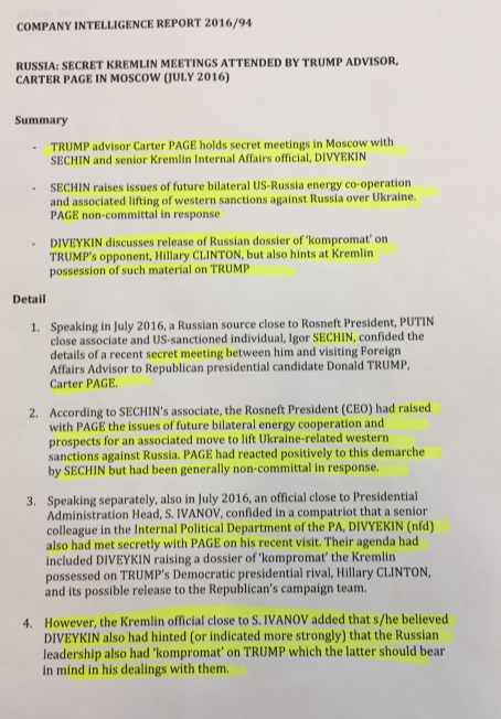 35/ In this letter, Harry Reid mentioned allegations that Carter Page had met with sanctioned individuals in Russia. This was the first time this specific allegation had surfaced publicly; to this day, there is only one publicly known source for it: Steele's Report 94.