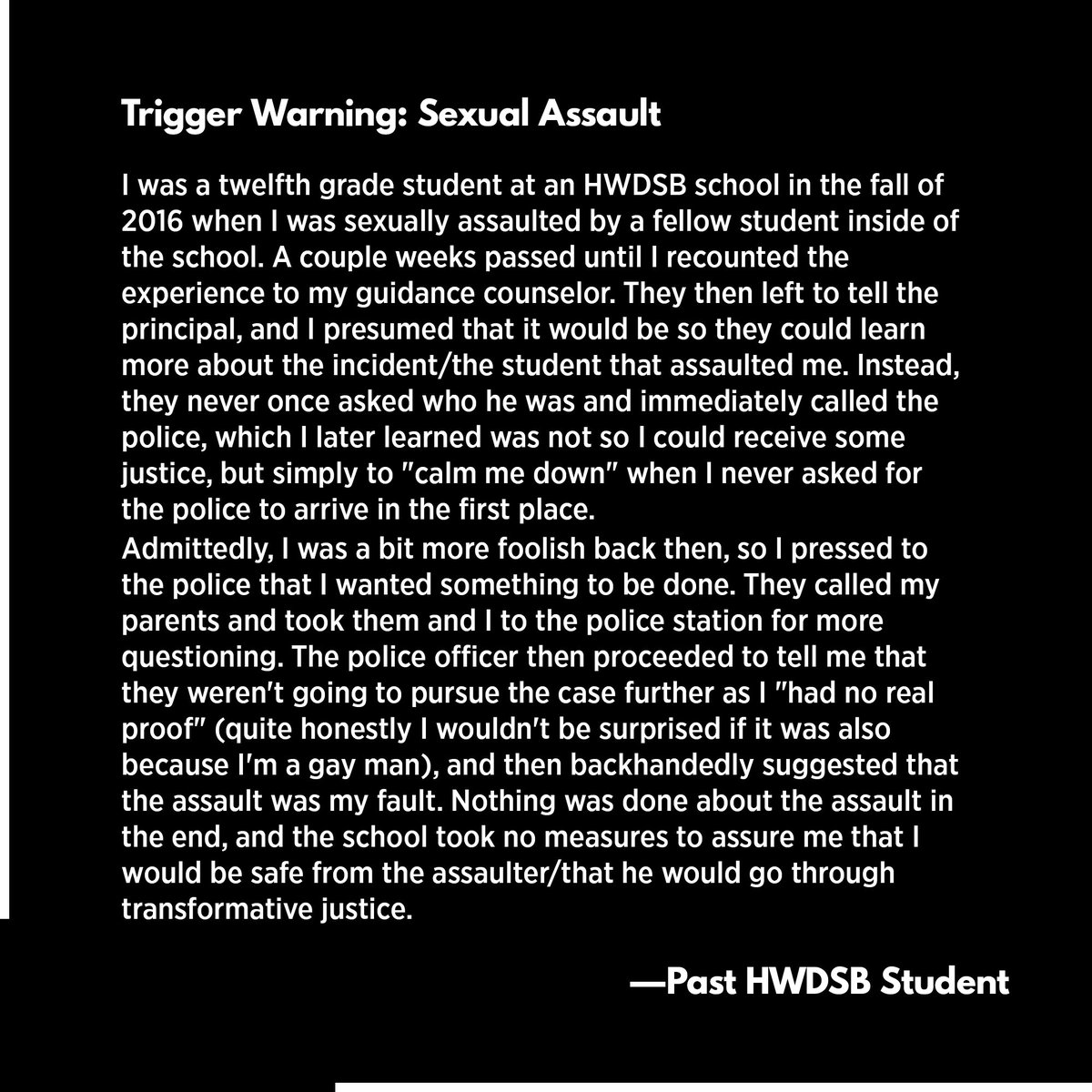 Trigger Warning: Sexual Assault