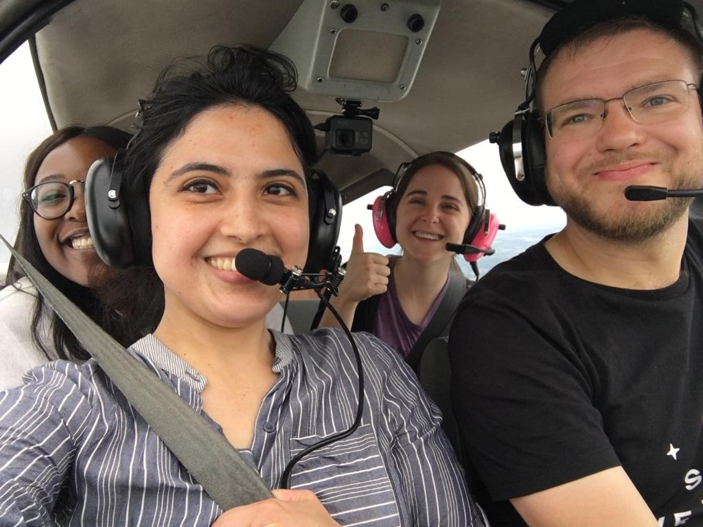 rejsmont's tweet image. Today @SynFlyLab went for a flight! It was a bit gusty, it was a bit rainy, but it was fun! A great pleasure to fly with you @Ayaa_Gomaa @SarahSpeed18 @ValerieMarch! You are always welcome aboard my aircraft!