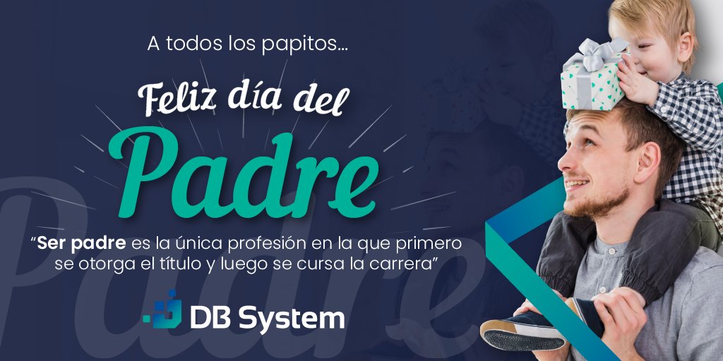 dbsystemcol's tweet image. Un Padre ante todo es un hombre con corazón, que sabe señalar el horizonte con optimismo y confianza, hoy queremos decirles a todos ¡Feliz día del Padre! exaltamos su gran amor y dedicación.