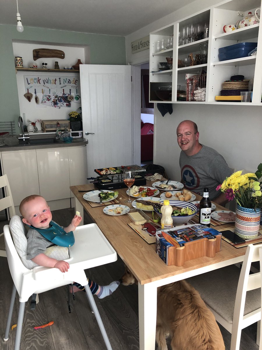 higgsabelle's tweet photo. A lovely Father’s Day picnicking on the beach and Oscar’s 1st raclette 🥰 https://t.co/2zUYD7o3xL