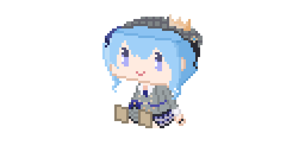 四角いすいちゃん ほしまちぎゃらりー ドット絵 Pixelart Luvniji にじ工房のイラスト 四角いすいちゃん ほしまちぎゃらりー ドット絵 Pixelart Luvniji にじ工房のイラスト