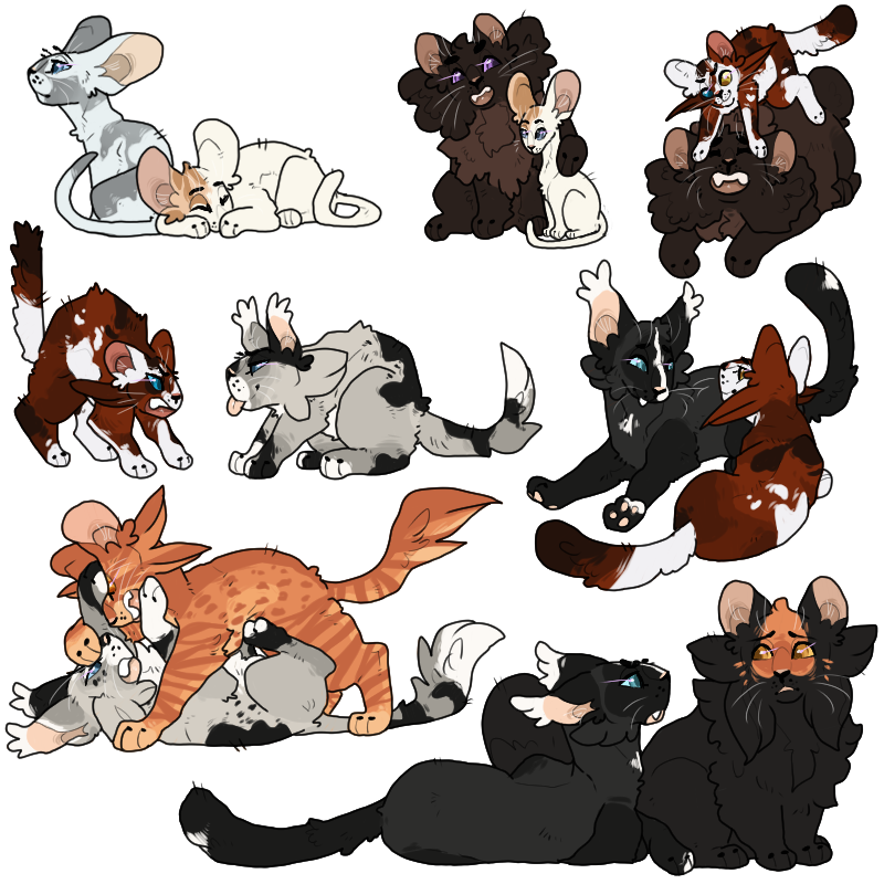 whimsyfinch's tweet photo. #rootclan has a VERY full nursery so I was spending time doodling some baby kittens https://t.co/sAVZftyDrh