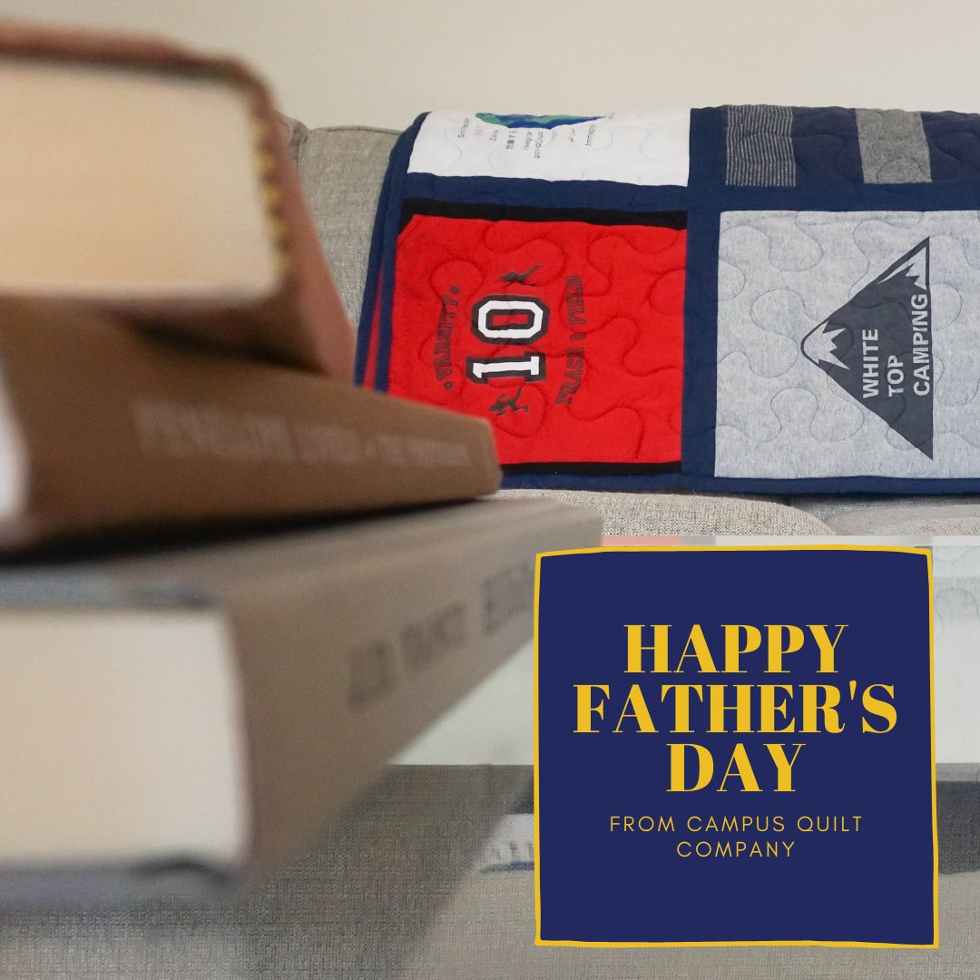 CampusQuilt's tweet photo. Happy Father's Day from everyone at Campus Quilt Company! We hope that however your family chooses to celebrate, the Fathers in your life have a special day! 

#campusquiltcompany #happyfathersday #customquilt #fathersdaygift #dad #customquilt #memoryquilt https://t.co/dPDr2qHLm7