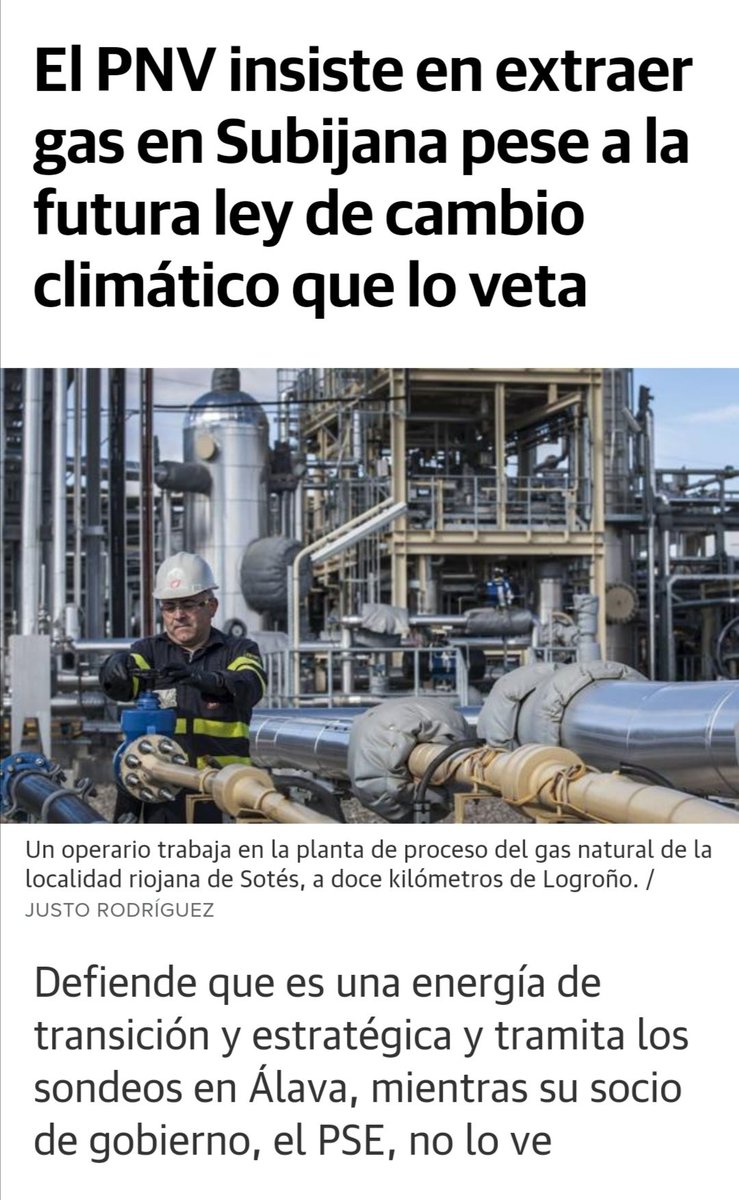 Eljoventopo's tweet photo. Ni mil "Energy Intelligence Centres" sirven para tapar su verdadera hoja de ruta energética. La dependencia del fósil. El Gobierno Vasco NO tiene un verdadero plan de transición hacia energías verdes en #Euskadi y estos días está quedando más que patente. 👇 #Subijana #Sotes https://t.co/OhUBTkoRH9